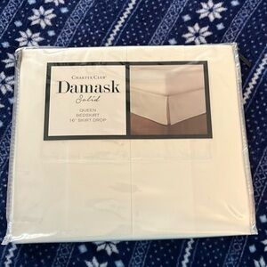 NWT Charter Club Damask Collection Queen Bedskirt 16” Skirt Drop